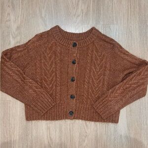 Cozy Brown Cable Knit Sweater - Old Navy
